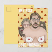 Hey, guter Morgen Postkarte (Vorne/Hinten)
