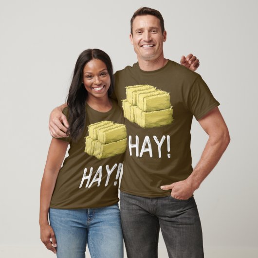 Hey Hay Funny Farm Bale of Hay T-Shirt (Unisex)