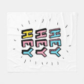 Hey Hey Fleecedecke (Vorderseite (Horizontal))
