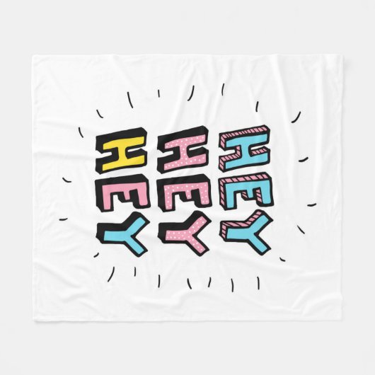 Hey Hey Fleecedecke (Vorderseite (Horizontal))