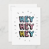 Hey Hey Postkarte (Vorne/Hinten)