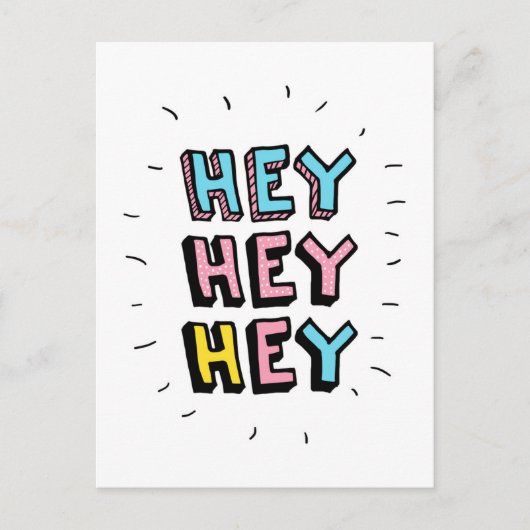 Hey Hey Postkarte (Vorderseite)