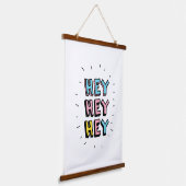 Hey Hey Wandteppich Mit Holzrahmen (Gewinkelt)