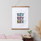 Hey Hey Wandteppich Mit Holzrahmen (Schlafzimmer)