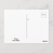 Hey, hier, nur in der Postkarte checken  (Rückseite)