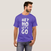 Hey Ho Lasse Go Punk Rock Typografie in White Over T-Shirt (Vorne ganz)