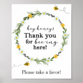 Hey Honey Bee Gefallen Schild (Vorne)
