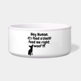 Hey, Hooman! Das Essen um die Uhr! Hundeschuhe Napf