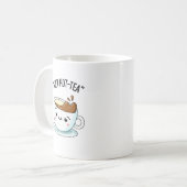 Hey Hot Tea Funny Cuppa Tea Pun Kaffeetasse (Vorderseite Links)