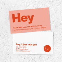 Hey, ich habe dich nur getroffen | Red Pink Verabr
