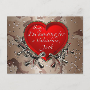 Hey...ich jage nach einem Valentinsgruß, Jack Feiertagspostkarte