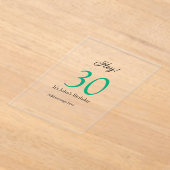 Hey it's 30th birthday green black bold letter nam acryleinladungen (Ablage )