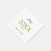 Hey it's new year add year gold black simple. Mini Serviette (Ecke)