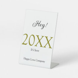 Hey it's new year add year gold black simple. Mini Sockelschild