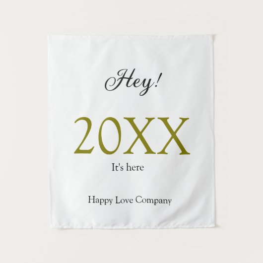 Hey it's new year add year gold black simple. Mini Wandteppich (Vorderseite)