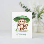 Hey' It's Raining Postkarte (Stehend Vorderseite)