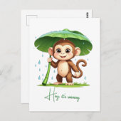 Hey' It's Raining Postkarte (Vorne/Hinten)