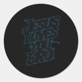 Hey Jesus Lieben Sie Bro Christlichen Jugend Godbr Runder Aufkleber (Vorderseite)