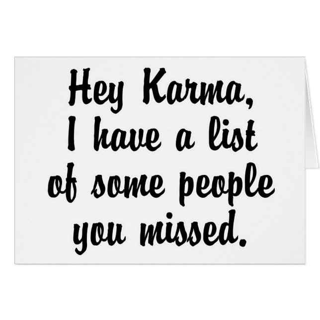 Hey Karma.. (Vorderseite (Horizontal))