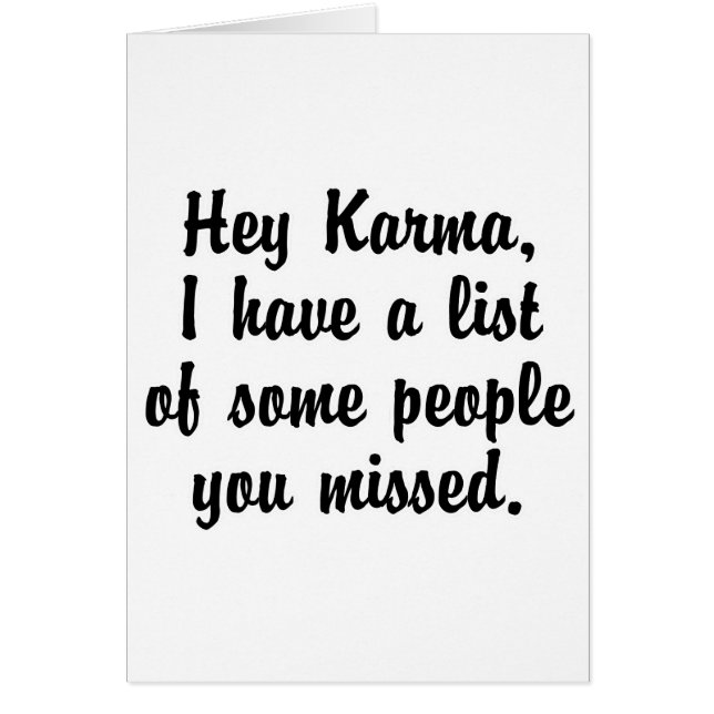 Hey Karma.. (Vorne)