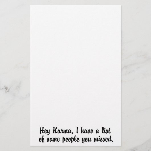 Hey Karma.. Briefpapier (Vorderseite)