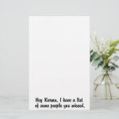 Hey Karma.. Briefpapier (Stehend Vorderseite)