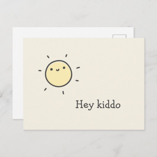 Hey kiddo - Niedlich Sun Postkarte (Vorne/Hinten)