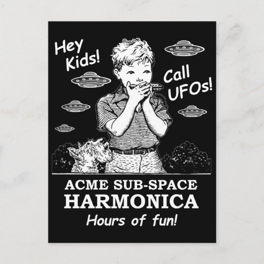 Hey Kinder! Ruf UFOs! Postkarte (Vorderseite)