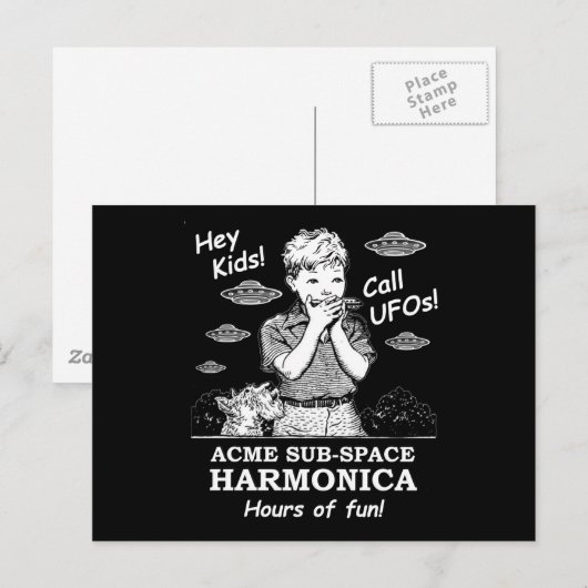 Hey Kinder! Ruf UFOs! Postkarte (Vorne/Hinten)