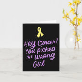 Hey Krebs, du hast die falschen Mädchen Kinder kön Karte (Gelbe Blume)