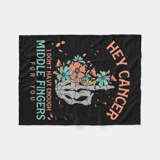 Hey Krebs, ich habe nicht genug Mittelfinger für Fleecedecke (Vorderseite (Horizontal))