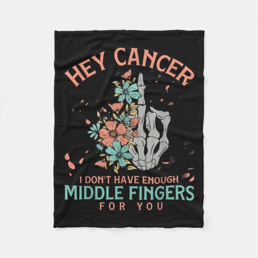 Hey Krebs, ich habe nicht genug Mittelfinger für Fleecedecke (Vorderseite)