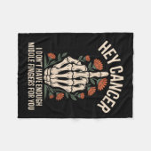 Hey Krebs, ich habe nicht genug Mittelfinger für Fleecedecke (Vorderseite (Horizontal))