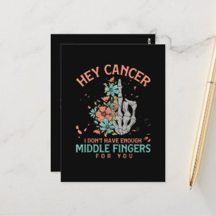 Hey Krebs ich habe nicht genug Mittelfinger  Postkarte