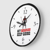 Hey Krieger behalten Große Wanduhr (Winkel)