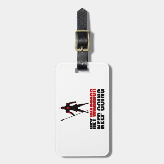 Hey Krieger behielt zu gehen Gepäckanhänger (Vorderseite vertikal)