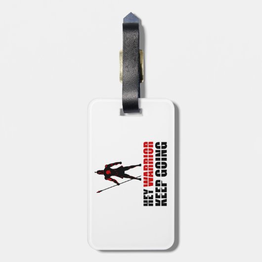 Hey Krieger behielt zu gehen Gepäckanhänger (Rückseite vertikal)