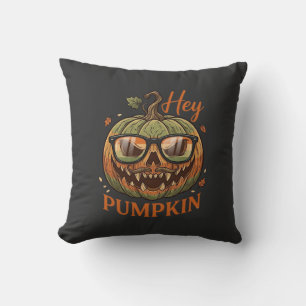 Hey Kürbis Halloween Kürbislaternen Brille Schnurr Kissen