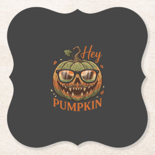 Hey Kürbis Halloween Kürbislaternen Brille Schnurr Untersetzer