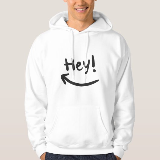 Hey lächeln hoodie (Vorderseite)