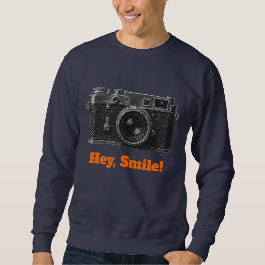 Hey, Lächeln! Kamera-Sweatshirt Sweatshirt (Vorderseite)