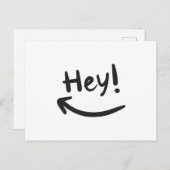 Hey lächeln postkarte (Vorne/Hinten)