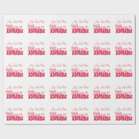 Hey lächle bitte! geschenkpapier (Flach)