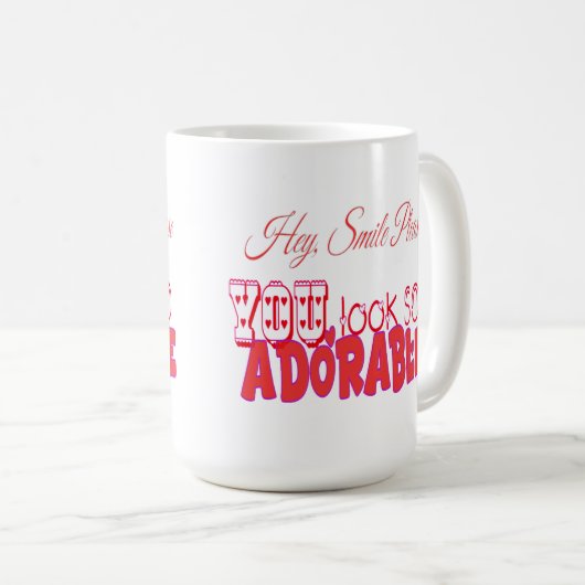 Hey lächle bitte! kaffeetasse (VorderseiteRechts)