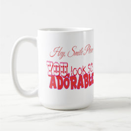 Hey lächle bitte! kaffeetasse