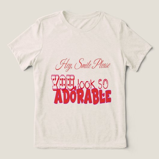 Hey lächle bitte! Tri-Blend shirt (Design Vorderseite)