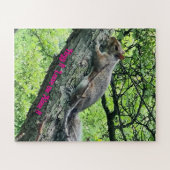 Hey! Lass mich in Ruhe! Verärgertes Eichhörnchen  Puzzle (Horizontal)