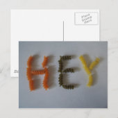 Hey Macaroni! Postkarte (Vorne/Hinten)