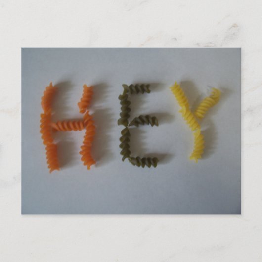 Hey Macaroni! Postkarte (Vorderseite)