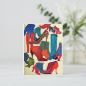 Hey Mädchen, braucht ein neues Paar? - Modendarste Postkarte (Stehend Vorderseite)